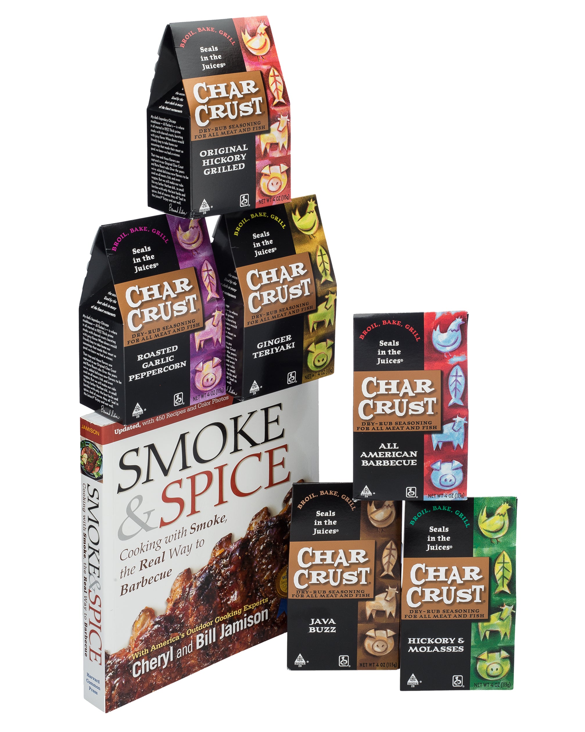 Perfect Gift - 6 Char Crust Dry Rubs + Cookbook