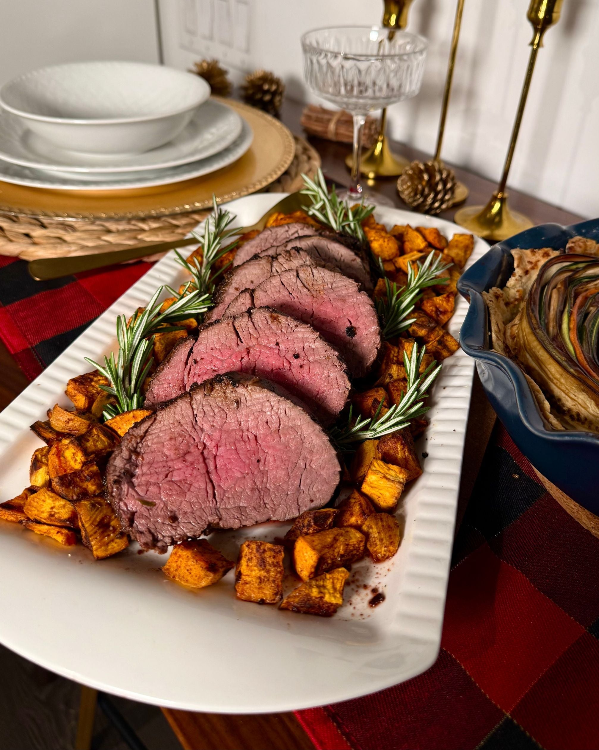 Roasted Garlic Peppercorn Holiday Tenderloin - Oven Roasted