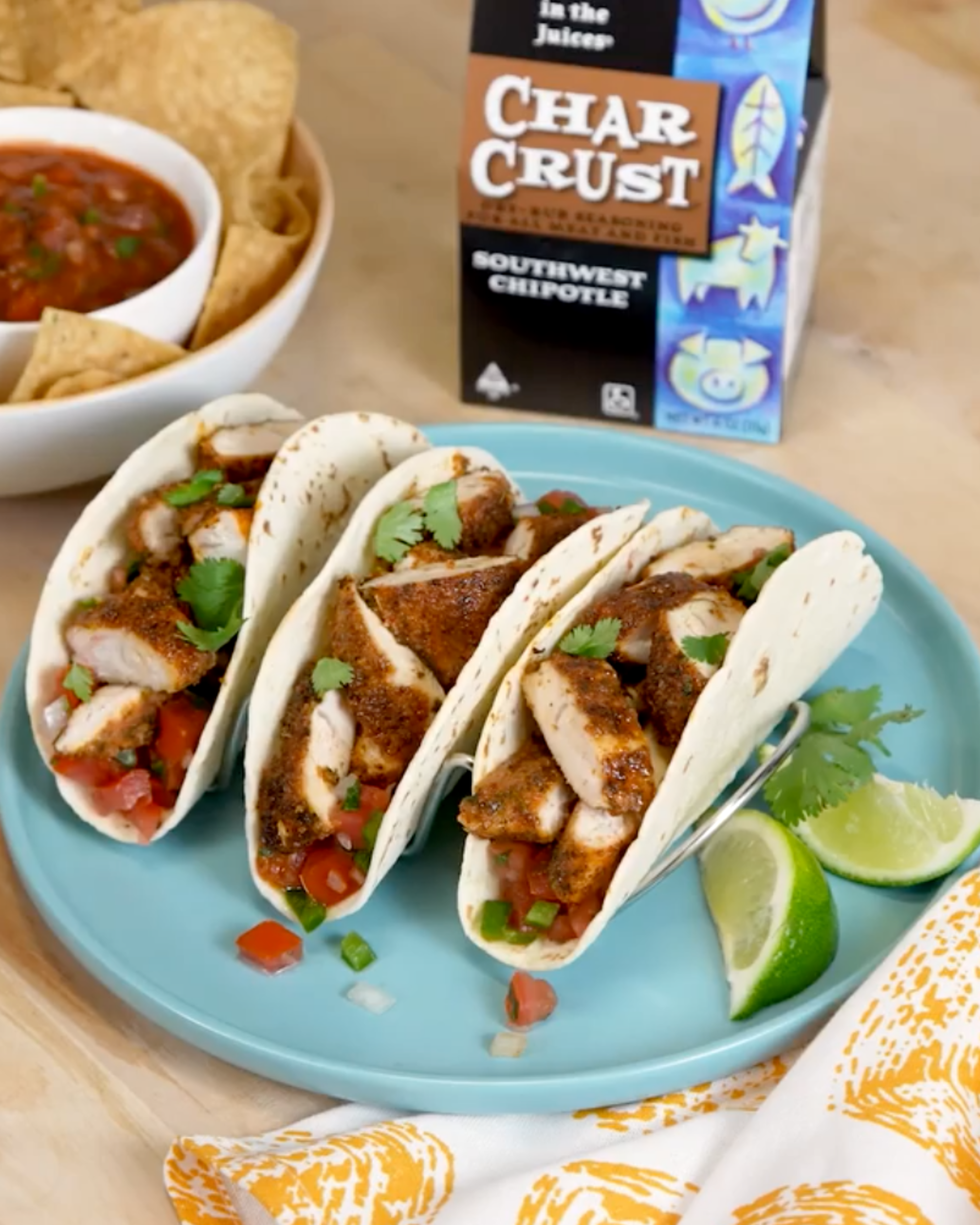 Southwest Chipotle Chicken Tacos
